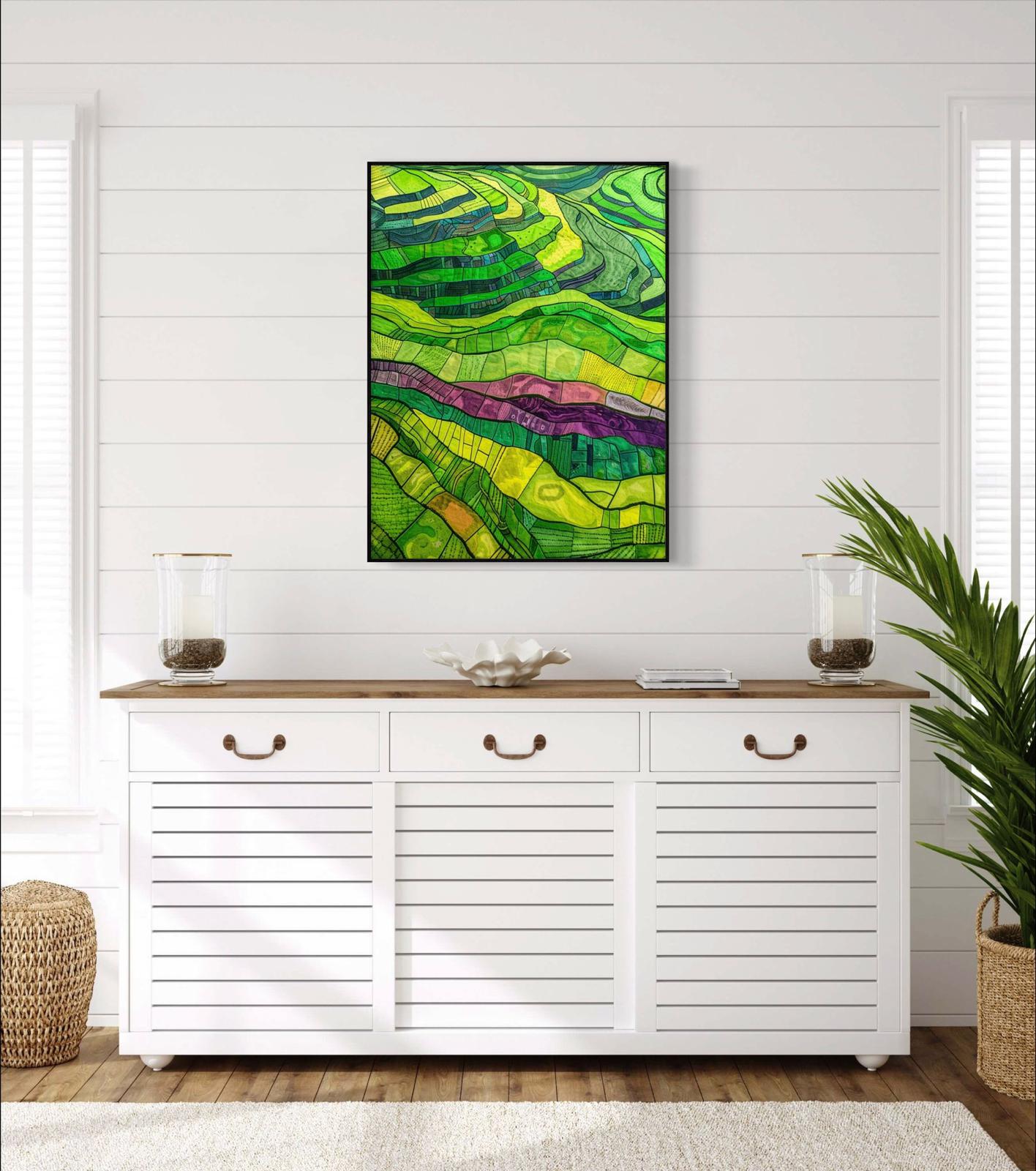 Canvas Prints, Art Space, Rice Field, Poster Prints