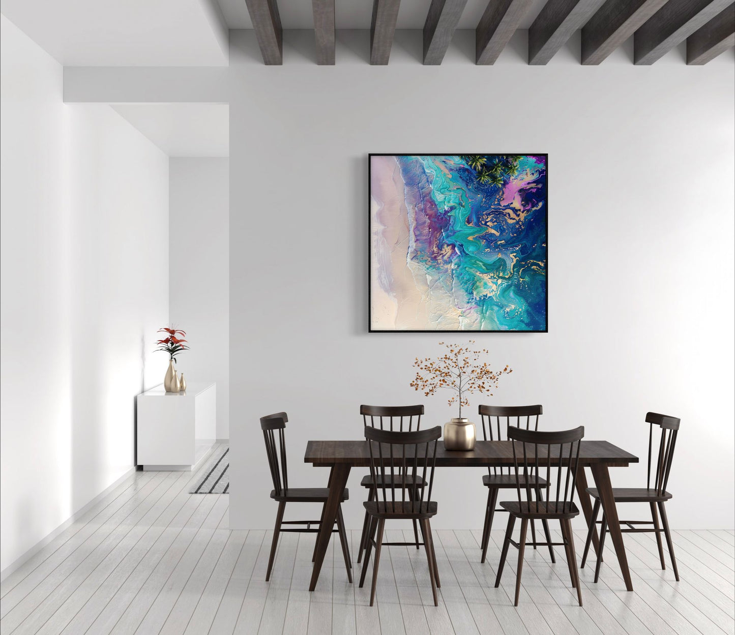 Canvas Prints, Art Space, Waves, Beach, Poster Print