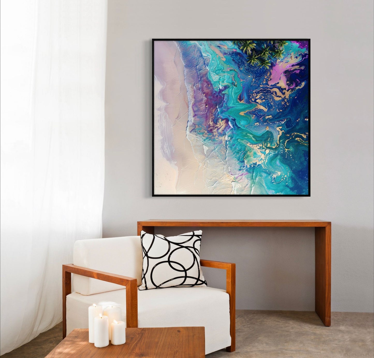 Canvas Prints, Art Space, Waves, Beach, Poster Print