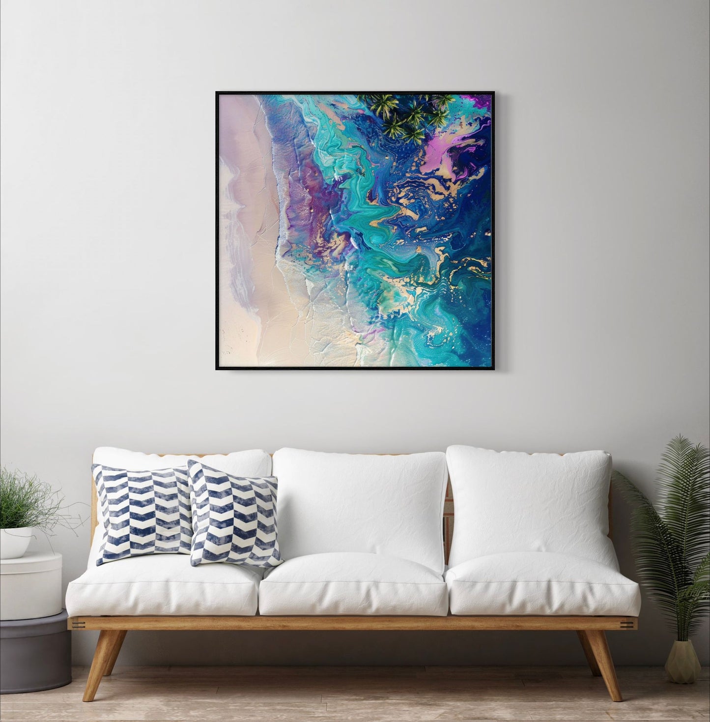 Canvas Prints, Art Space, Waves, Beach, Poster Print