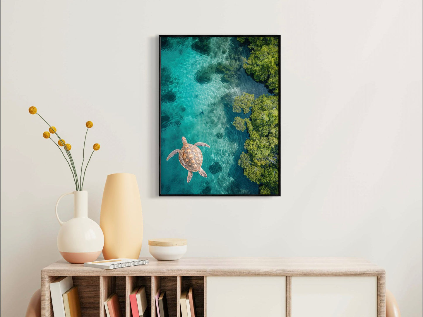Canvas Prints, Art Space, Turtle, Mangroves, Poster Prints