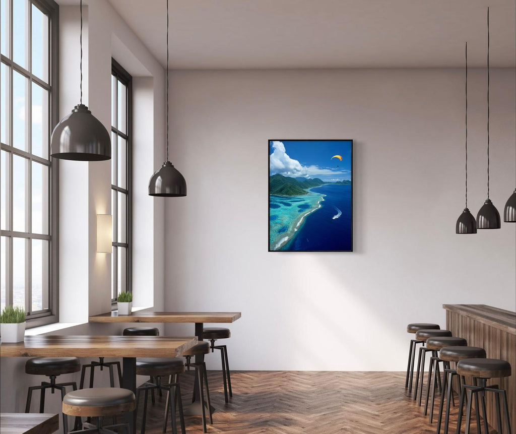 Canvas Print, Art Space, Paraglider, Poster Prints