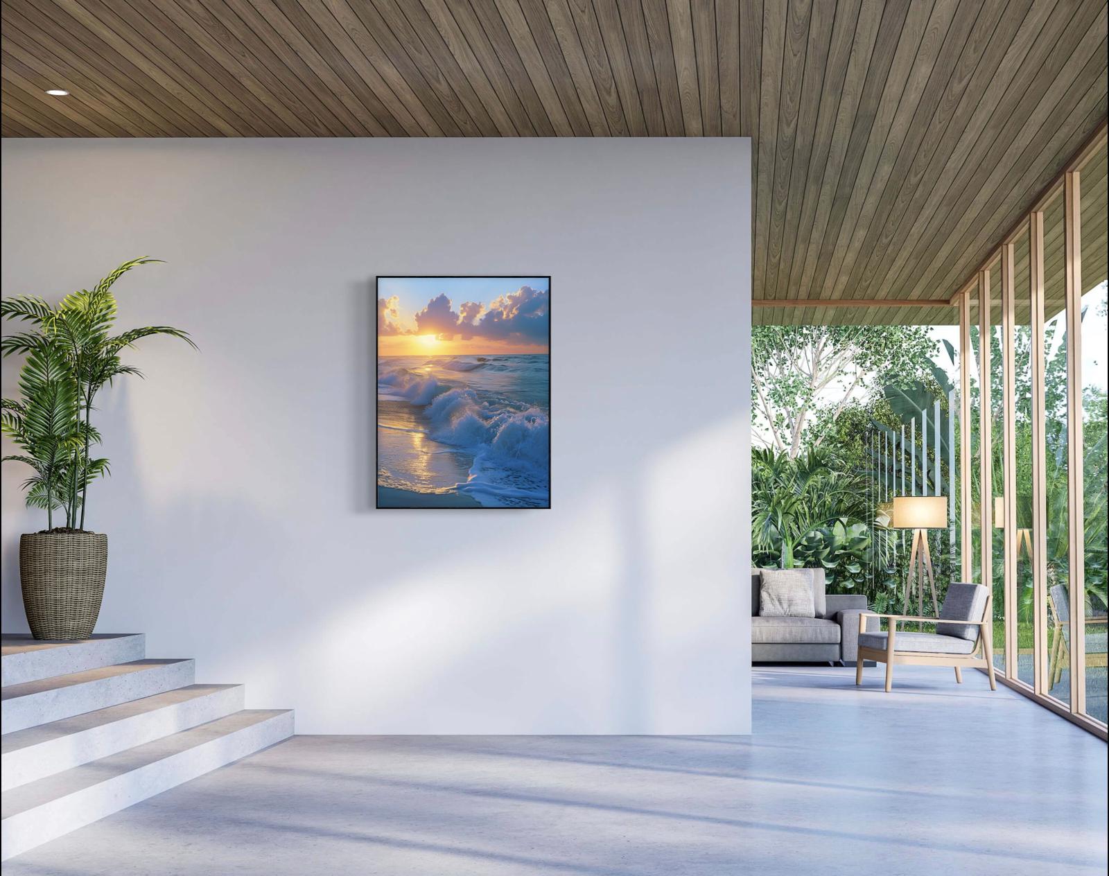 Canvas Prints, Art Space, Beach, Waves, Poster Prints