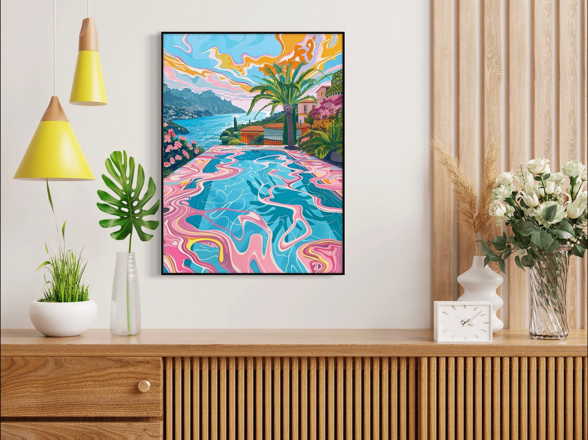 Canvas Prints, Art Space, Palm trees, Poster Prints