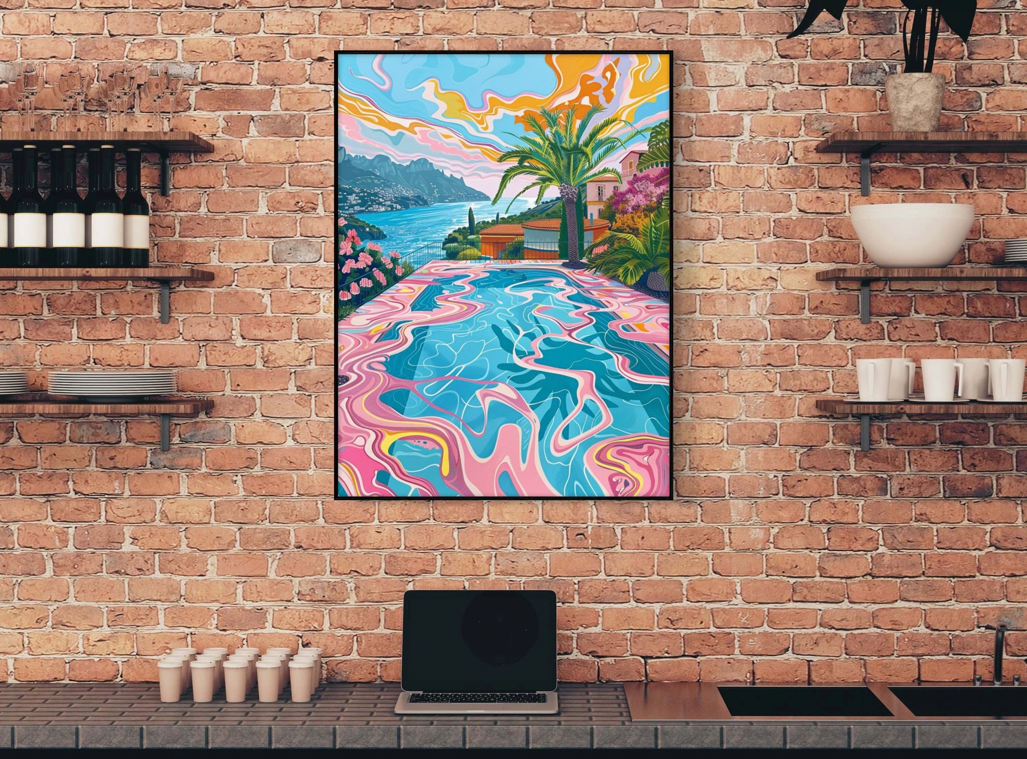 Canvas Prints, Art Space, Palm trees, Poster Prints