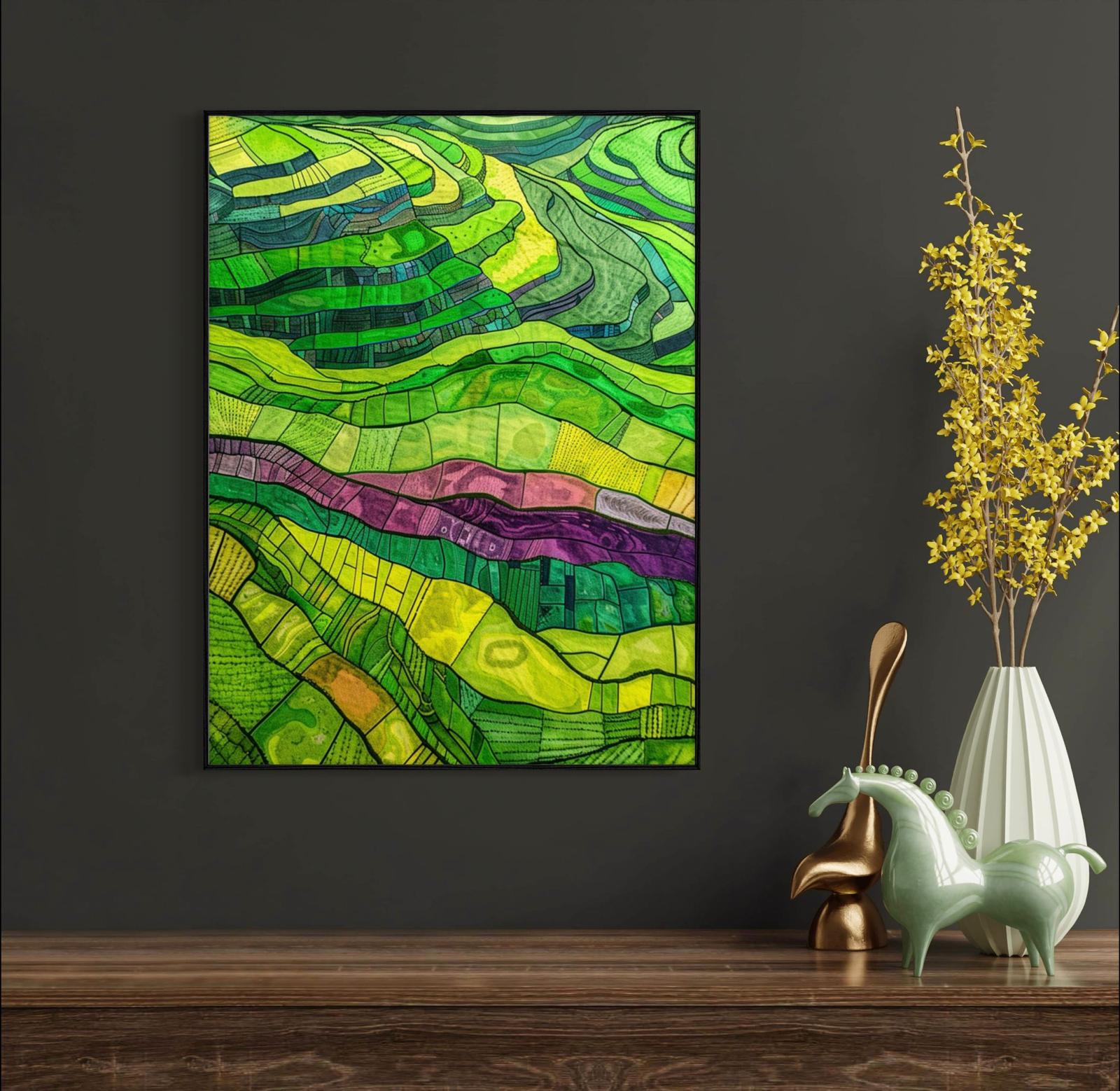 Canvas Prints, Art Space, Rice Field, Poster Prints