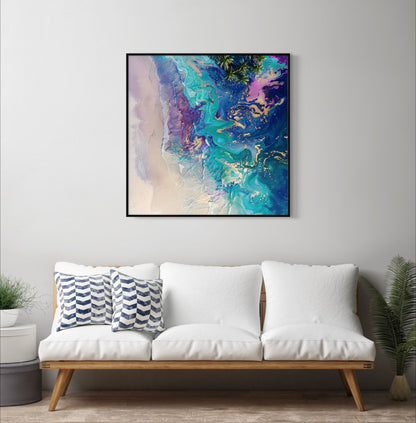 Canvas Prints, Art Space, Waves, Beach, Poster Print