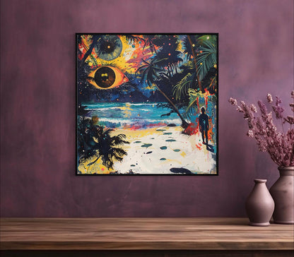 Canvas Prints, Art Space, Psychedelic, Beach, Poster Print