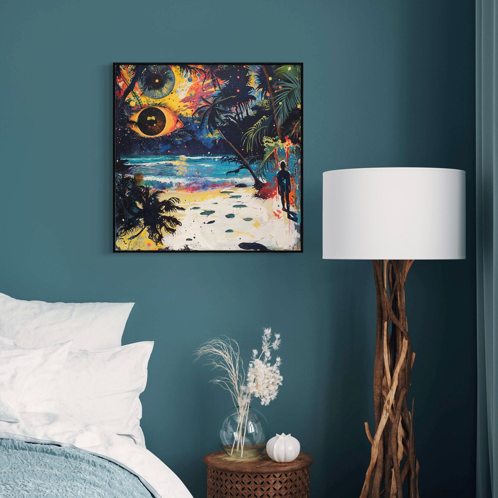 Canvas Prints, Art Space, Psychedelic, Beach, Poster Print