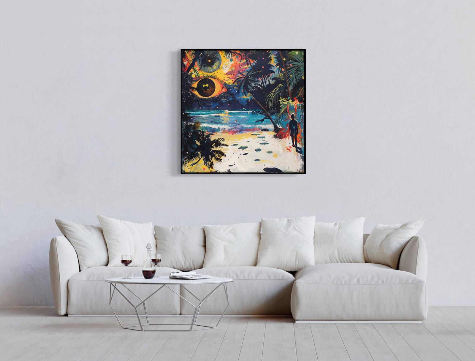 Canvas Prints, Art Space, Psychedelic, Beach, Poster Print