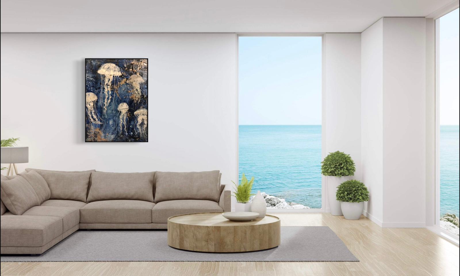 Canvas Prints, Art Space, Poster Prints, Jellyfish, Psychedelic