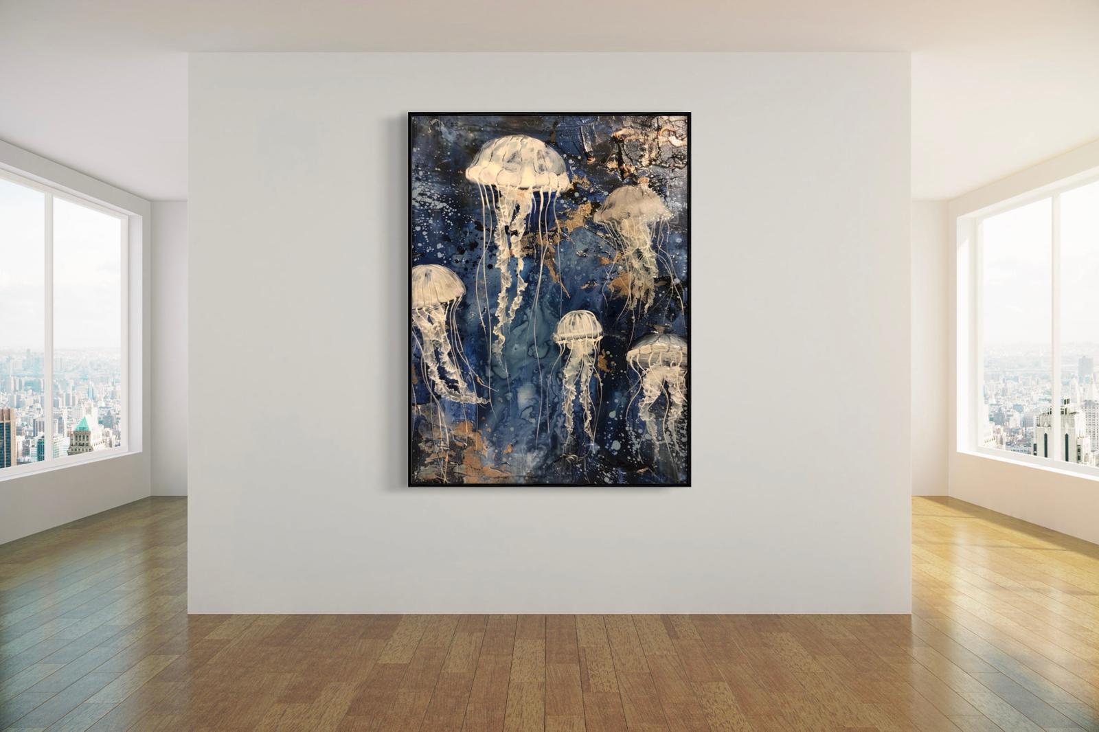 Canvas Prints, Art Space, Poster Prints, Jellyfish, Psychedelic