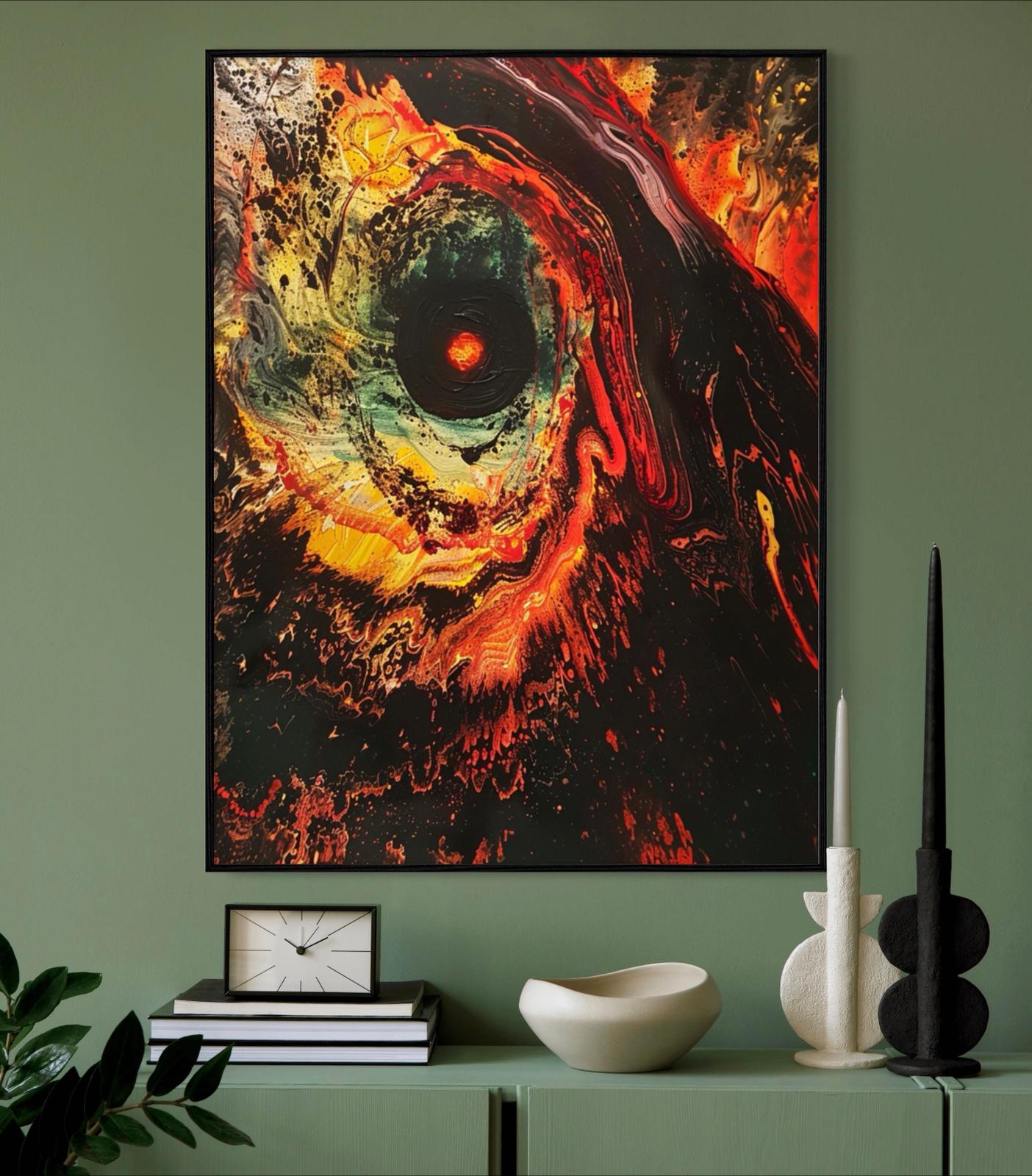 Canvas Prints, Art Space, Poster Prints, Volcano, Psychedelic