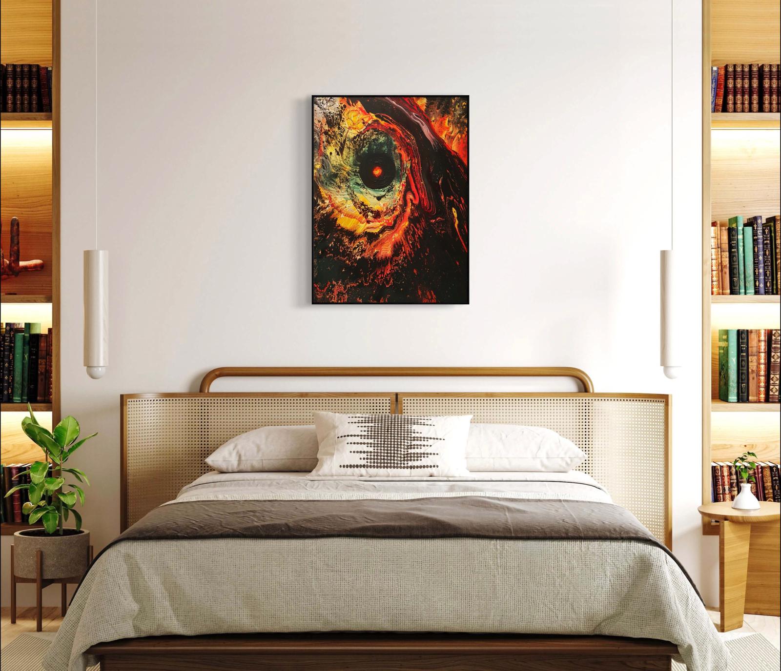 Canvas Prints, Art Space, Poster Prints, Volcano, Psychedelic