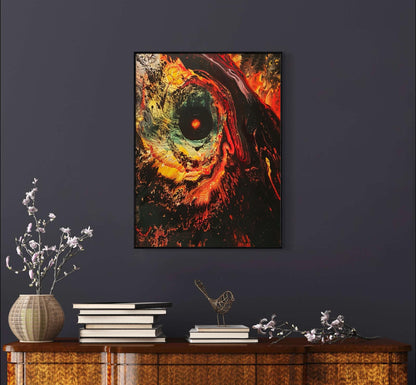 Canvas Prints, Art Space, Poster Prints, Volcano, Psychedelic
