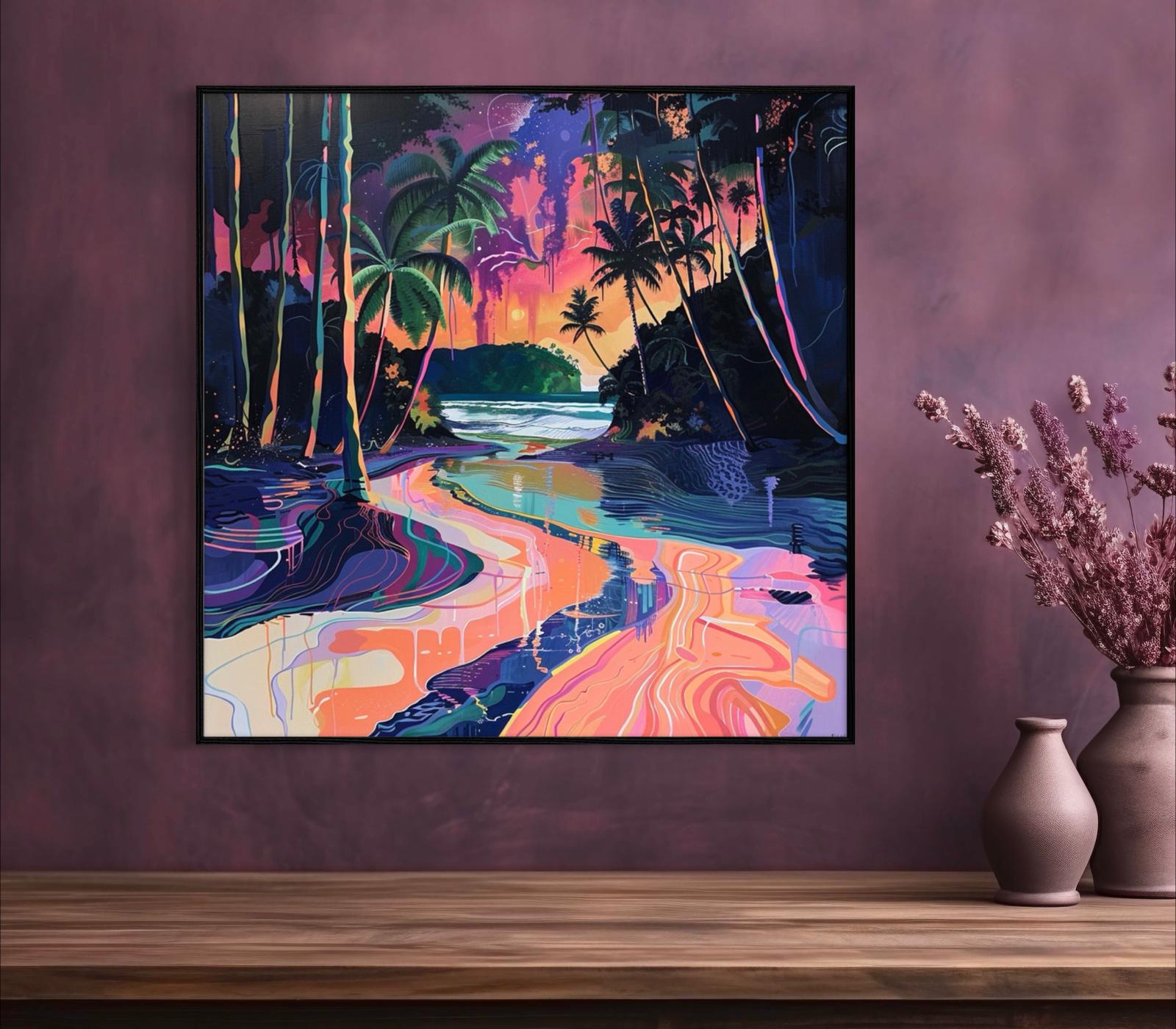 Canvas Prints, Art Space, Poster Prints, Beach, Psychedelic