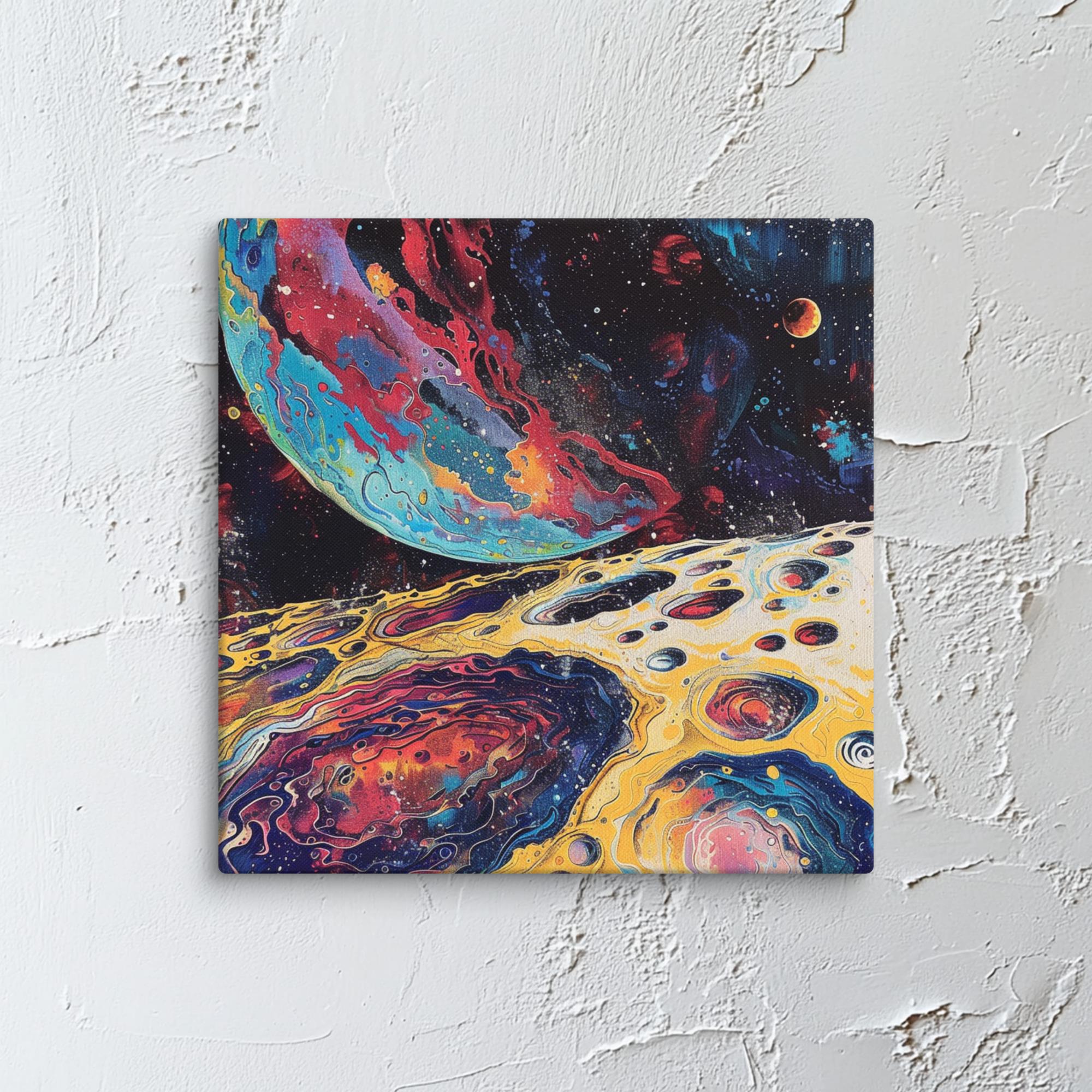 Psychedelic Space Art – Surreal Planetary Canvas for Modern